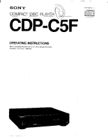Sony CDP-C5F - Owners Manual